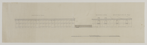 216325 Opstand van het ontwerp voor twee blokken en twee afzonderlijke huizen aan de Rijnkade te Utrecht.Met vermelding ...